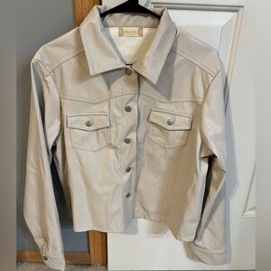 altar'd state Faux leather shacket